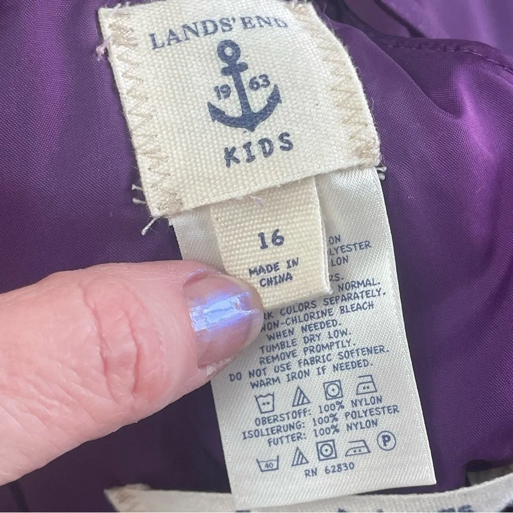 Lands' End Girl's 16 Bib Overall Ski Pants Grow alongs